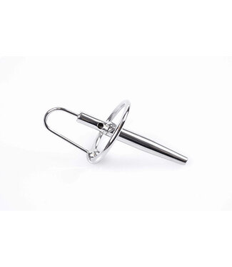 Kiotos Steel Ergonomic 25mm Hollow Stainless Steel Penis Plug with Glans Ring