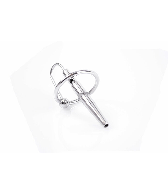 Kiotos Steel Ergonomischer Hohler Edelstahl-Penisplug 25 mm mit Eichelring - Kiotos Steel