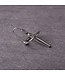 Kiotos Steel Ergonomische Roestvrijstalen Penisplug 25 mm met Beweegbare Eikelring - Kiotos Steel