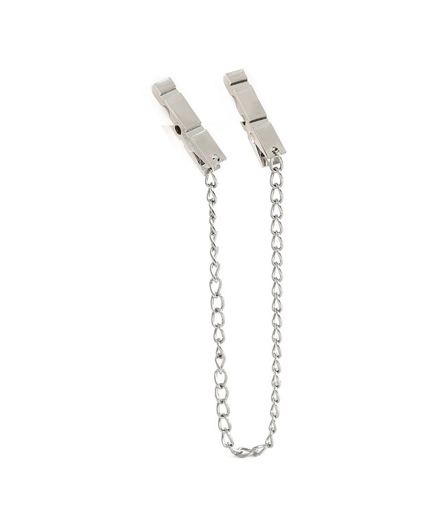 Kiotos Steel Stylish Zinc Alloy Nipple Clamps with Chain for Intense Sensations