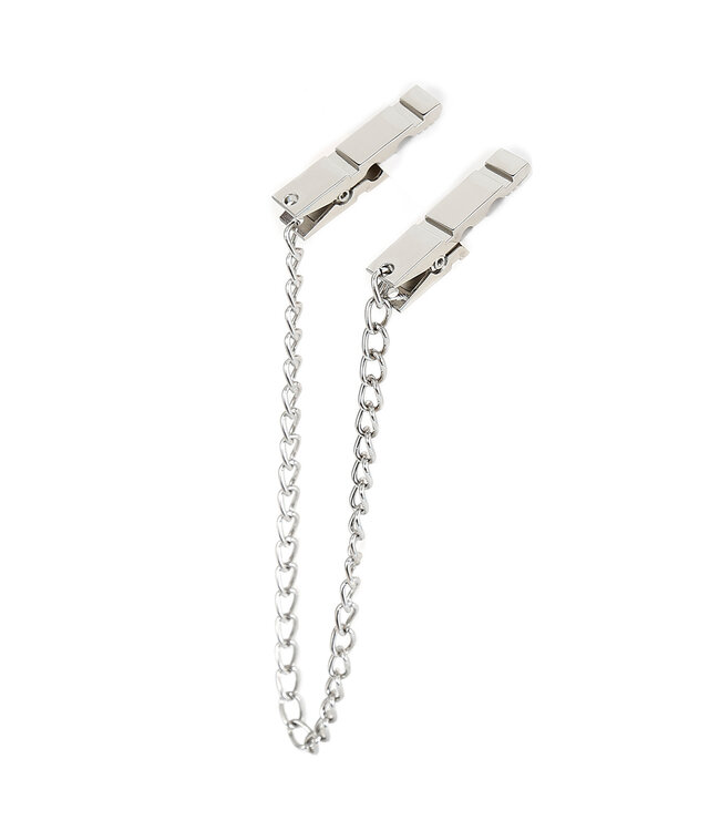 Kiotos Steel Stylish Zinc Alloy Nipple Clamps with Chain for Intense Sensations