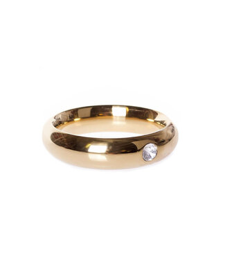 Kiotos Steel Gold Donut Cock Ring 45mm with Jewel – Kiotos Steel Luxury Comfort