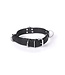 Kiotos Steel Deluxe Zwarte Bondage Halsband met 4 D-Ringen – Verstelbaar & Comfortabel