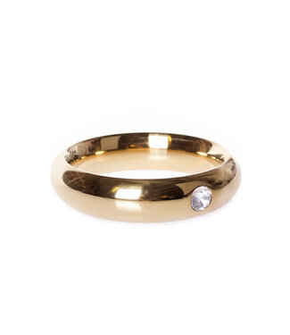 Kiotos Steel Gold Donut Cock Ring 50mm with Jewel | Kiotos Steel - Popular Choice