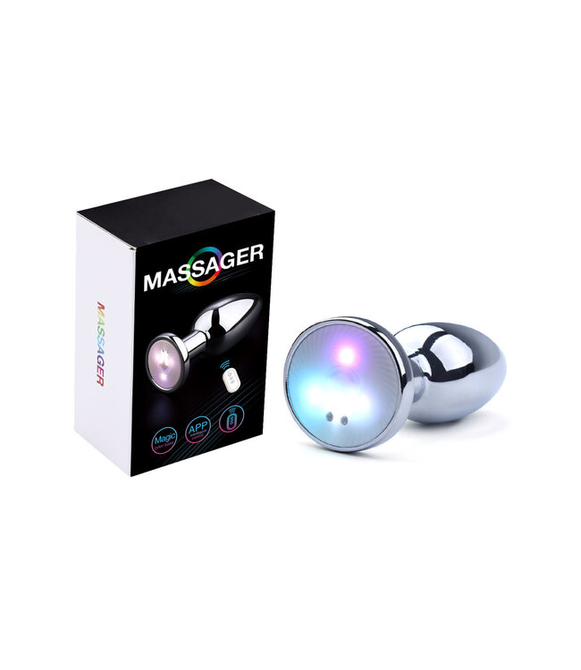 Kiotos Steel Vibrierender Aluminium-Buttplug Medium 8 cm mit LED – Stil & Spaß