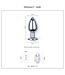 Kiotos Steel Stijlvolle Vibrerende Aluminium Buttplug Medium met LED Verlichting - Kiotos Steel