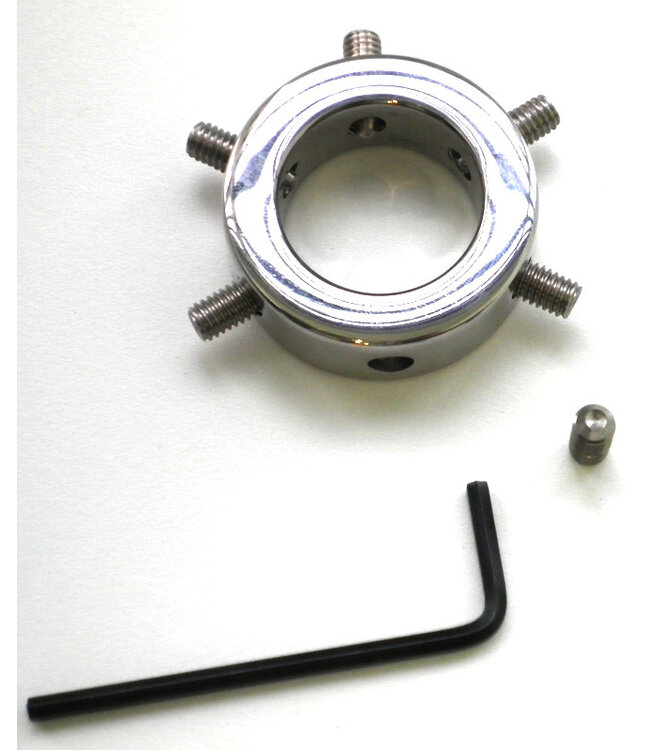 Kiotos Steel Intense Kiotos Spiked Cockring 3,5 cm Roestvrij staal met Verstelbare Spikes