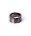 Kiotos Steel Kiotos Premium Black Ribbed Cock Ring 40mm - Durable Stainless Steel