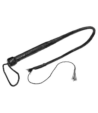 Kiotos Steel Luxury Black Leather Whip 90cm - Power, Elegance & Comfort