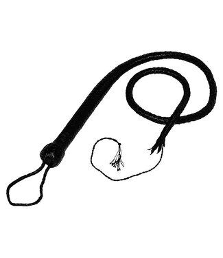 Kiotos Steel Premium Schwarze Lederpeitsche 120 cm – Stilsicher & Langlebig