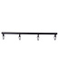 Kiotos Steel Kiotos Black Adjustable Spreader Bar with 4 Hooks for BDSM Play