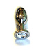 Kiotos Steel Stijlvolle Roestvrijstalen Buttplug met Edelsteen - 10 cm, Gladde Afwerking