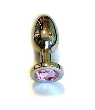 Kiotos Steel Kiotos Jewel Roestvrijstalen Plug Large met Roze Edelsteen - Comfort & Stijl