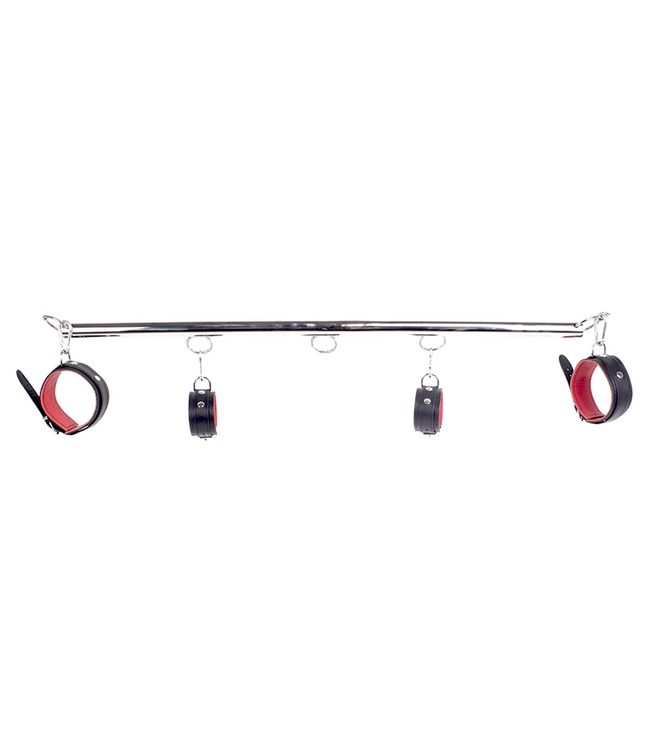 Kiotos Steel Luxury 76 cm Red Leather & Stainless Steel Spreader Bar Set