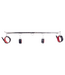 Kiotos Steel Luxury 76 cm Red Leather & Stainless Steel Spreader Bar Set
