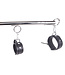 Kiotos Steel Luxe Zwarte Leren Spreidstang Set 76 cm – Voor Comfortabele Bondage Ervaringen