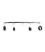 Kiotos Steel Luxury Black Leather Spreader Bar Set 76 cm with Adjustable Cuffs