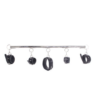 Kiotos Steel Luxueuze Noblesteel Spreader Bar Set 76 Cm met Leren Hand- en Enkelboeien