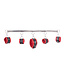 Kiotos Steel Exclusieve Deluxe Spreidstang met Luxe Leren Boeien - 76 Cm Set