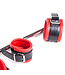 Kiotos Steel Deluxe Red Leather Spreader Bar Set with Luxury Cuffs - 76 cm