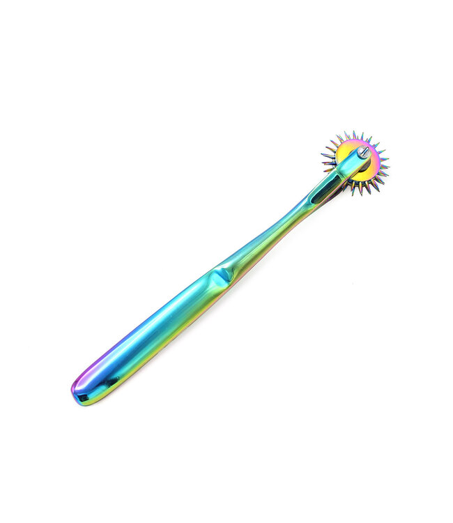 Kiotos Steel Luxuriöses doppeltes Edelstahl-Windrad mit Regenbogenfarben 16,5 cm