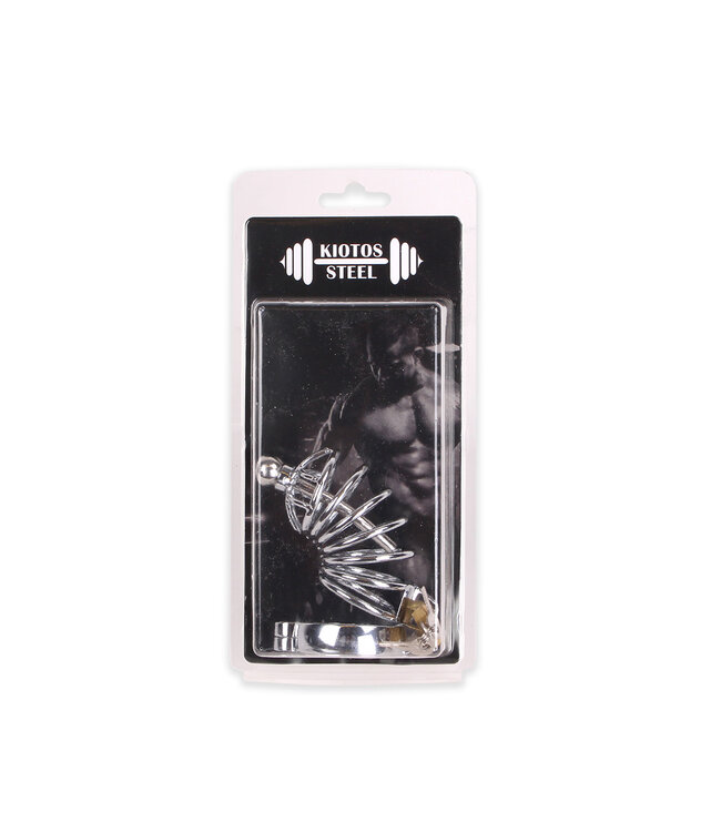 Kiotos Steel Stainless Steel Chastity Cage with Removable Plug - Safe & Comfortable