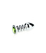 Kiotos Unisex Geriffelter Edelstahl Buttplug, grün, 10,3 cm – Intensives Vergnügen