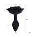 Kiotos X Label Elegant Black Rose Silicone Butt Plug - Waterproof & Comfortable 9cm
