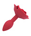 Kiotos X Label Zwarte Roos Silicone Anaal Plug 10,5 cm – Stijlvol, Flexibel & Waterproof