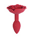 Kiotos X Label Elegant Waterproof Red Rose Silicone Anal Plug - 10.5 cm Length