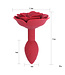 Kiotos X Label Elegant Waterproof Red Rose Silicone Anal Plug - 10.5 cm Length
