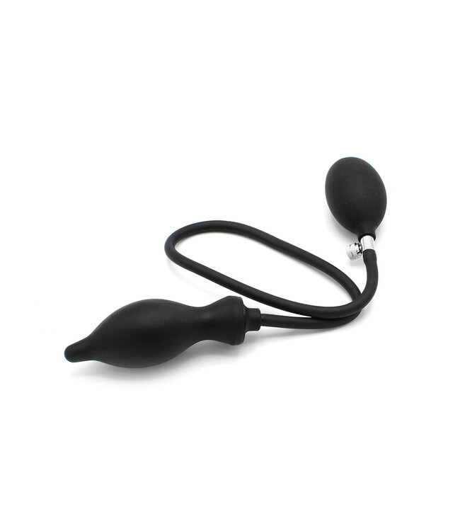 Kiotos X Label Comfortable Inflatable Black Anal Plug 7cm with Pump - Waterproof