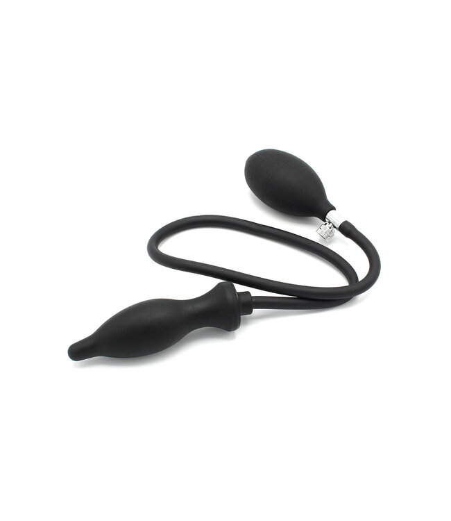 Kiotos X Label Zwarte Opblaasbare Anale Plug met Handpomp - Comfortabel & Waterdicht