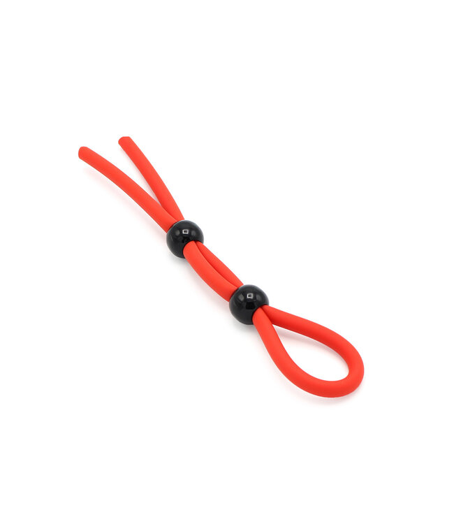 Kiotos X Label Verstelbare Double Strangler Cockring in Rood | Hoogwaardig Kiotos-siliconen