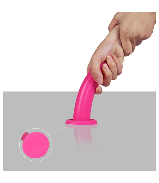 Lovetoy Flexibele Siliconen Dildo 14,5 cm Roze met Sterke Zuignap voor G- & P-spot Stimulatie