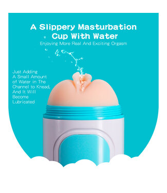 Perfect Lover Intense Duo Masturbator Cup met Zelfglijdende Vagina en Anus Sensatie