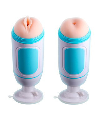 Perfect Lover Duo-Masturbator-Cup mit selbstschmierendem Saugsystem 150°