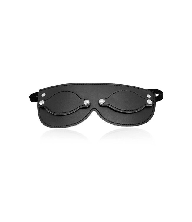 Perfect Lover Mysterious Black PU Leather Eye Mask - Stylish & Irresistible Accessory