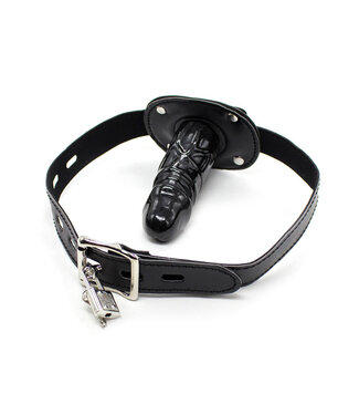 Perfect Lover Lockable PU Leather Penis Gag - Comfortable BDSM Play Accessory