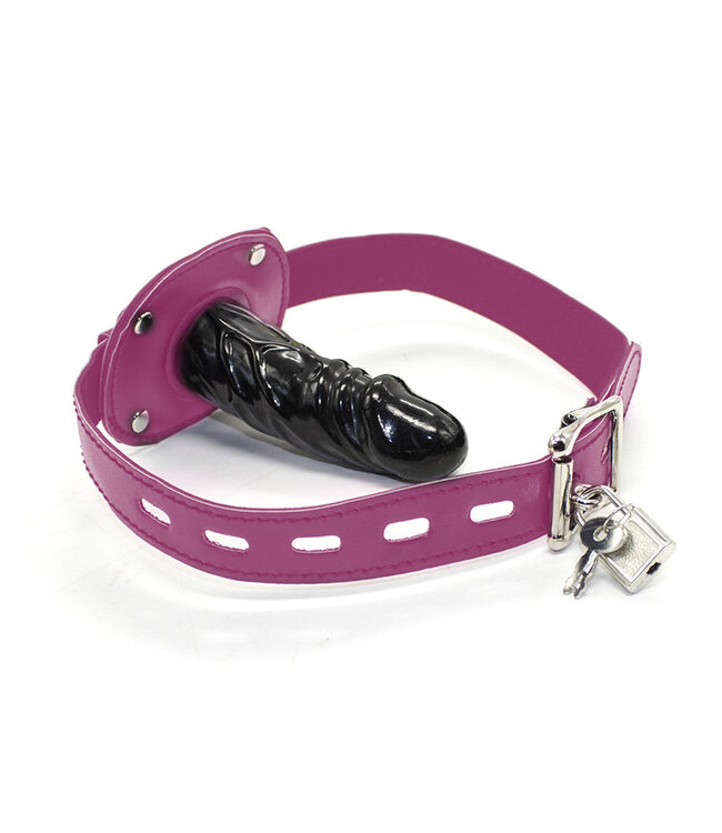 Perfect Lover Comfortable Adjustable Pink Penis Gag - Silicone & PU Leather