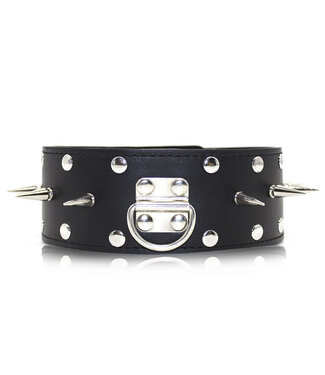 Perfect Lover Verstelbare Leren Halsband met Spikes - Kinky Dominantie en Comfort