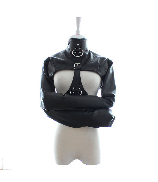 Perfect Lover Zwangsjacke aus PU-Leder | Enge Bondage-Fesselung für Experten