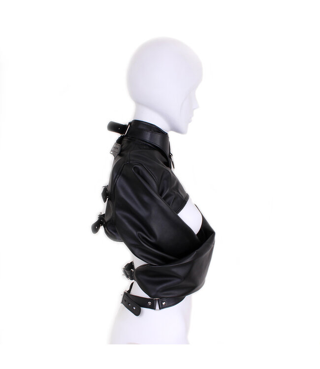 Perfect Lover Adjustable PU Leather Straitjacket - Enhanced Bondage Restraint Tool