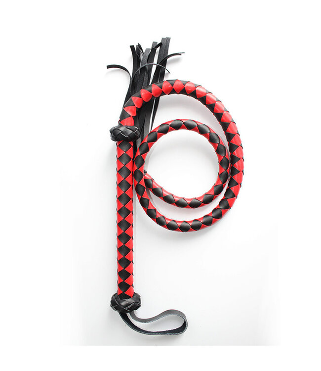 Perfect Lover Rode BDSM Zweep 150 cm - Gevlochten Grip & Perfecte Prikkels voor Spelplezier