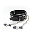 Perfect Lover PU-Leren Halsband met O-Ring en Verstelbare Tepelklemmen voor BDSM Spelletjes