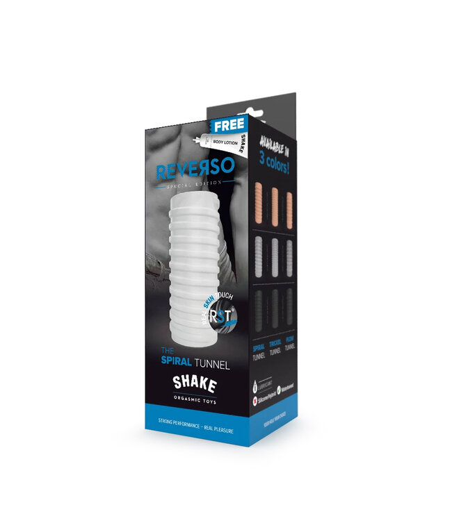 Shake Reversible Spiral Masturbator - Super Soft & Flexible RST Sleeve
