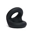 Sport Fucker Durable Black Liquid Silicone Rugby Cock Ring for Comfort & Versatility