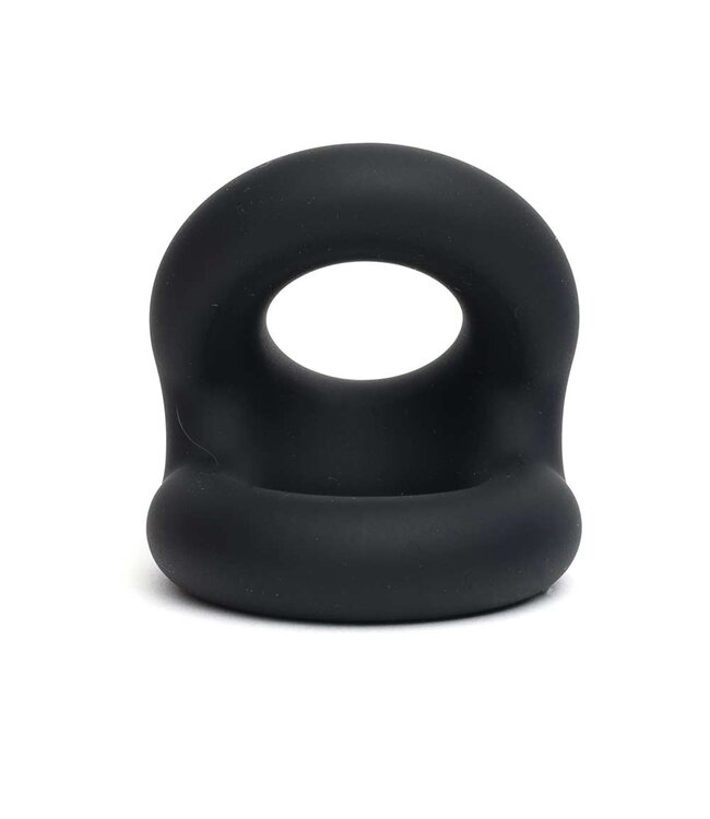 Sport Fucker Durable Black Liquid Silicone Rugby Cock Ring for Comfort & Versatility