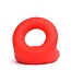 Sport Fucker Durable Red Liquid Silicone Rugby Cock Ring - 52mm Stretchable Ring