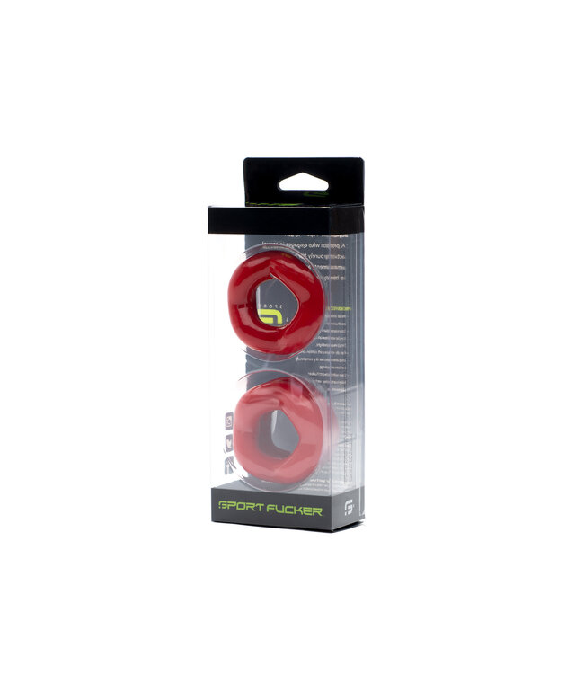 Sport Fucker Revolution Ring Set Rood | Ultieme Comfort en Stimulatie voor Plezier